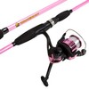 Leisure Sports Fishing Rod and Reel Combo, Spinning Reel Pole, Gear for Bass, Trout Fishing, Pink, Strike Series 892818FUS